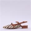 Una Healy Watermelon Pointed Mary Jane - Tan Combi